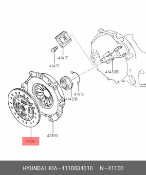 Диск сцепления 4110034010 HYUNDAI KIA