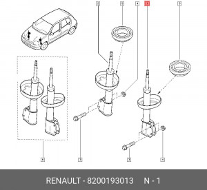 Амортизатор подвески 8200193013 RENAULT