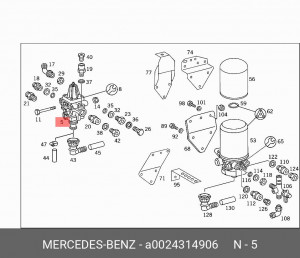 Регулятор давления, пневматическая система A0024314906 MERCEDES BENZ