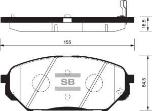 Колодки тормозные дисковые SP1203 SANGSIN