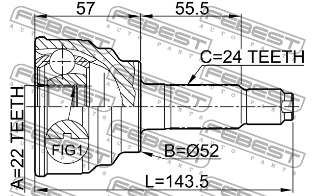 ШРУС 0510-001 FEBEST