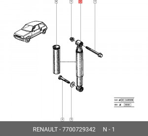 Амортизатор подвески 7700729342 RENAULT