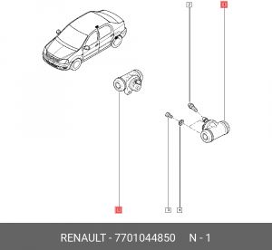 Цилиндр тормозной рабочий 7701044850 RENAULT