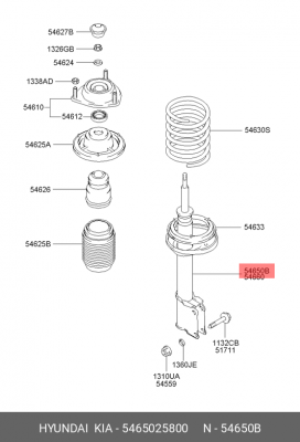 Амортизатор подвески 5465025800 HYUNDAI KIA