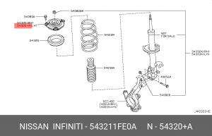Опора амортизатора подвески 54321-1FE0A NISSAN