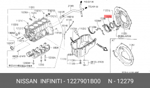 Сальник коленвала 12279-01B00 NISSAN