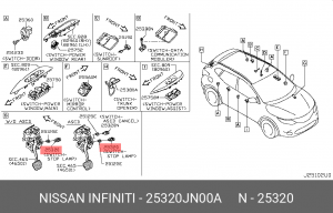 Выключатель стоп - сигнала 25320-JN00A NISSAN