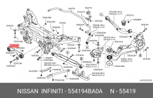 Опора редуктора 55419-4BA0A NISSAN