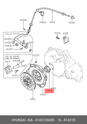 Подшипник выжимной сцепления 4142136000 HYUNDAI KIA