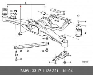 Подвеска, рычаг независимой подвески колеса 33 17 1 136 321 BMW