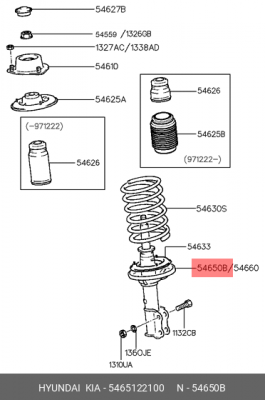 Амортизатор подвески 5465122100 HYUNDAI KIA