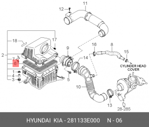 Фильтр воздушный 28113-3E-000 HYUNDAI KIA