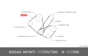 Ремень приводной 11720-V7300 NISSAN