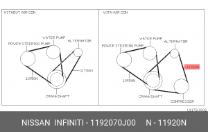 Ремень приводной 11920-70J00 NISSAN