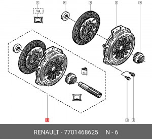 Сцепление (комплект) 7701468625 RENAULT