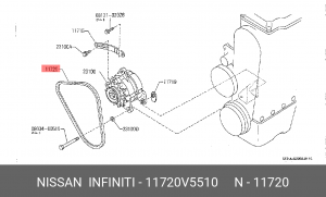 Ремень приводной 11720 V5510 NISSAN