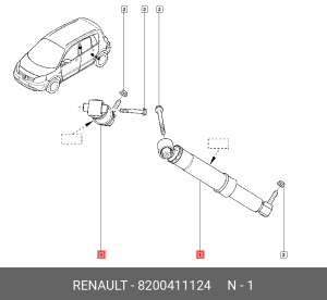 Амортизатор подвески 8200411124 RENAULT