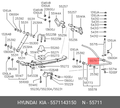 Заглушка деталей кузова 5571143150 HYUNDAI KIA