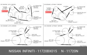 Ремень приводной 11720-BX015 NISSAN