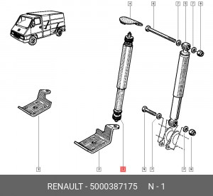 Амортизатор подвески 5000387175 RENAULT