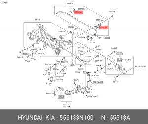 Втулка стабилизатора 55513-3N100 HYUNDAI KIA
