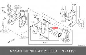 Поршень тормозного суппорта 41121JE00A NISSAN