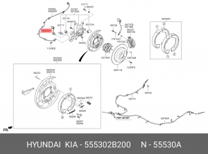 Стойка стабилизатора 555302B200 HYUNDAI KIA
