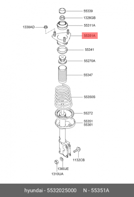 Опора амортизатора подвески 5532025000 HYUNDAI KIA