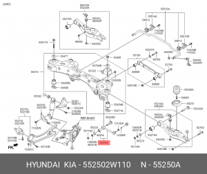 Рычаг подвески 55250 2W110 HYUNDAI KIA