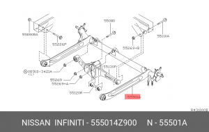 Балка задней подвески 55501-4Z900 NISSAN
