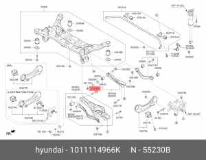 Болт регулировочный схода - развала 1011114966K HYUNDAI KIA