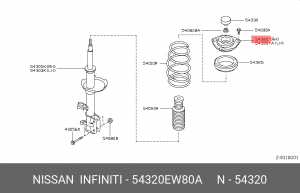 Опора амортизатора подвески 54320-EW80A NISSAN