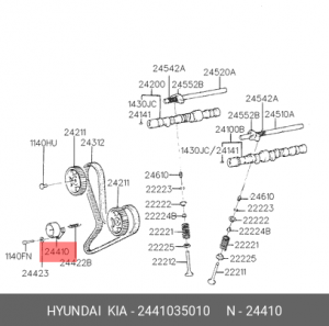 Ролик ремня ГРМ 2441035010 HYUNDAI KIA