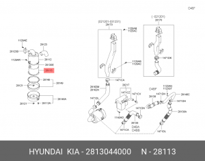 Фильтр воздушный 28130-44000 HYUNDAI KIA