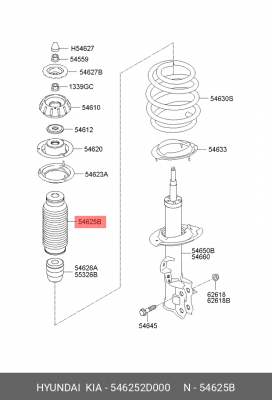 Пыльник амортизатора подвески 54625-2D000 HYUNDAI KIA