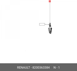 Свеча зажигания 8200363384 RENAULT