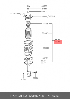 Амортизатор подвески 5536027130 HYUNDAI KIA