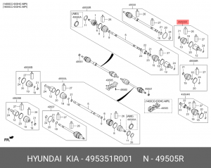 ШРУС 49535-1R001 HYUNDAI KIA