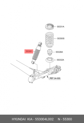 Амортизатор подвески 553004L002 HYUNDAI KIA