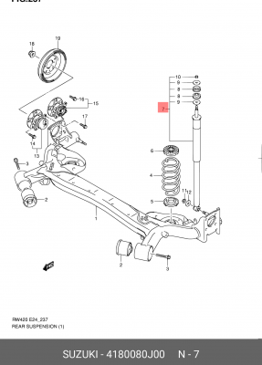 Амортизатор подвески 41800-80J00 SUZUKI
