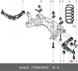 Сайлентблок 7700824042 RENAULT