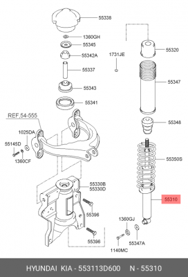 Амортизатор подвески 553113D600 HYUNDAI KIA