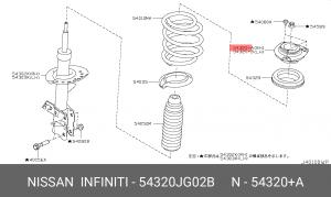Опора амортизатора подвески 54320-JG02B NISSAN
