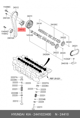 Ролик ремня ГРМ 24410-23400 HYUNDAI KIA