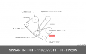 Ремень приводной 11920-V7311 NISSAN