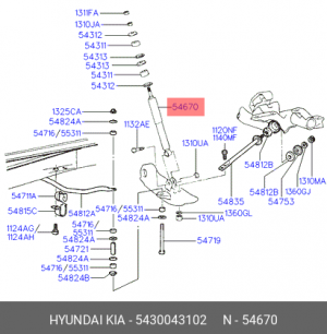 Амортизатор подвески 54300-43102 HYUNDAI KIA