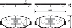 Колодки тормозные дисковые SP1237 SANGSIN