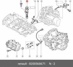 Катушка зажигания 8200568671 RENAULT