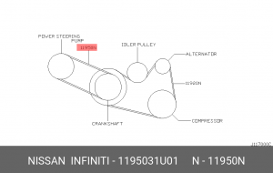 Ремень приводной 11950-31U01 NISSAN