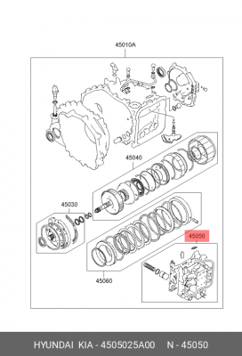 Фильтр масляный АКПП 4505025A00 HYUNDAI KIA
